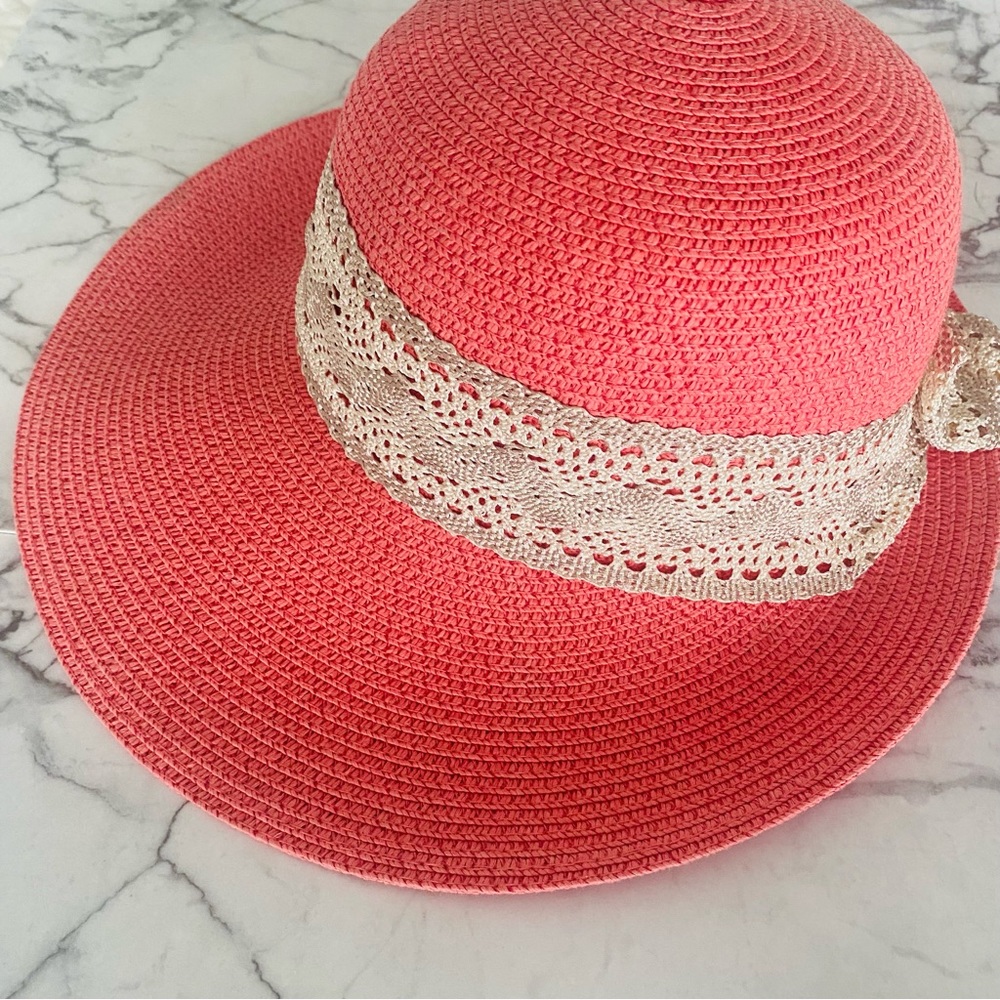 💕Pretty Sun/Beach Hat SZ OS - Picture 2 of 13